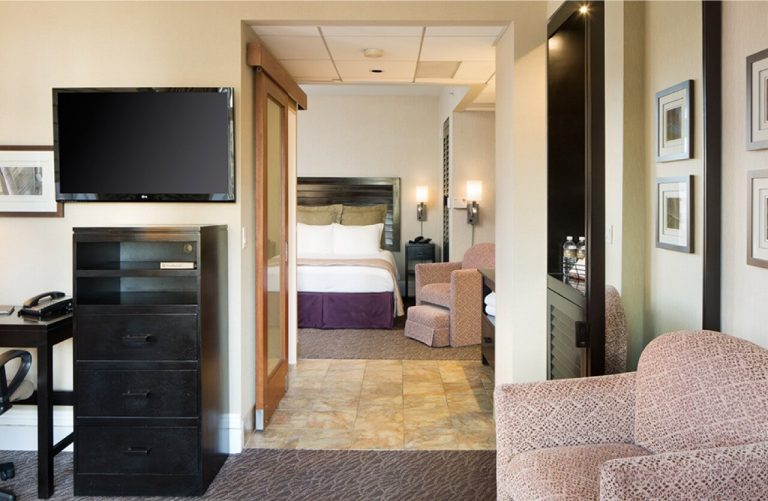 Luxurious VIP suite with Kingsize bed and comfortable sitting room.